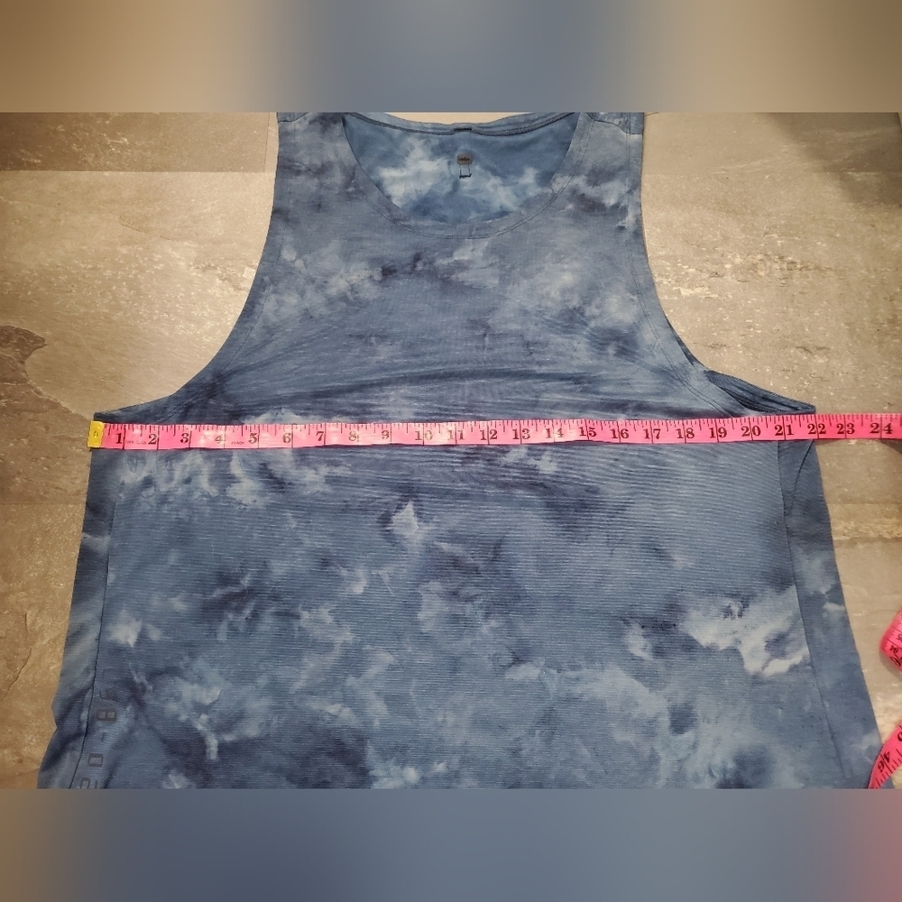 Lululemon Always Agile Tank. Diamond Dye True Navy Chambray. Tie Dye. XL. - Picture 7 of 8